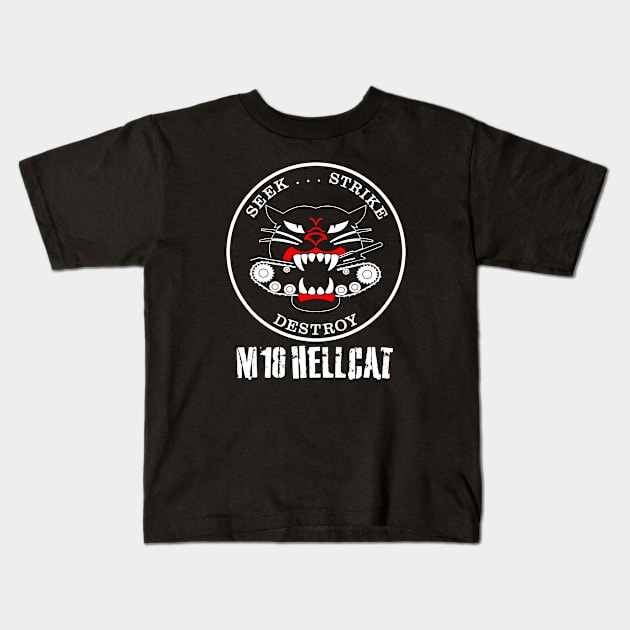 SEEK STRIKE DESTROY M18 HELLCAT Kids T-Shirt by TaterSkinz